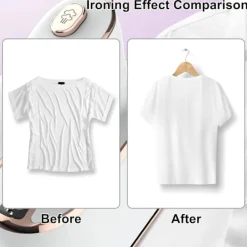 Sale 4-i-1 Klädångare Horisontell och Vertikal Torr- och Våtångstrykjärn med 180° Roterbart Huvud för Hem- och Resebruk