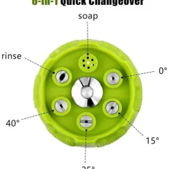 Sale OCEAN 6-i-1 Multifunktionell Sprutmunstycke för Högtryckstvätt max 3500 psi – Bärbara Högtryckstvätttillbehör, Munstycken