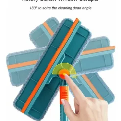 Discount 3-i-1 Professionell Fönsterskrapa Rengöringskit, med Teleskophandtag (Längd 135cm), Fönsterskrapa Rengörare för Invändiga Fönster