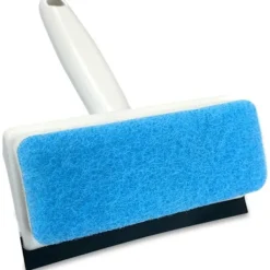 Outlet 2-i-1 Rengöringsborste, Fönsterskrapa med Svamp, Rengöringsverktyg för Spegel, Fönster, Kakel, Bilglas