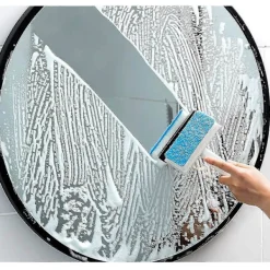 Hot 2-i-1 Rengöringsborste, Ow Squeee med Svamp, Rengöringsverktyg för S, , Kakel, Bilglas (2 st)