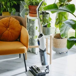 2-i-1 skaftdammsugare med våtrengöring och HEPA-filter – 120 W,