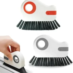 2-i-1 Spårrengöringsborste, Multifunktionell Borste med Hårda Borst och Dold Skrapa, Hörnvårdsborste, Fönsterspårrengöringsverktyg, Spårrengöring