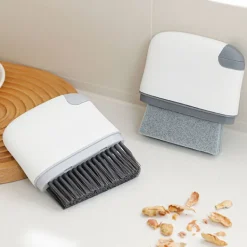 Clearance LBSS 2-i-1 Spårrengöringsborste Uppgraderad Spaltrengörare För Fönsterspår Skjutdörrar Spårrengöringssvamp Light Grey