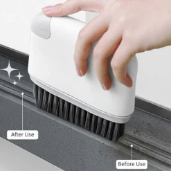 Clearance LBSS 2-i-1 Spårrengöringsborste Uppgraderad Spaltrengörare För Fönsterspår Skjutdörrar Spårrengöringssvamp Light Grey