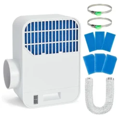 Online 3-i-1 Torkskåpsventilationskit för inomhusbruk - Torkskåpsventilation för elektrisk torktumlare, filter i rostfritt stål och vattenlådesystem medföljer | Fyndiq