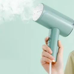 no brand IC Bärbar Hushållsstrykmaskin Handhållen Ångstrykjärn Vikbar Klädstrykare - EU (Grön)