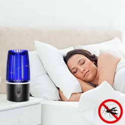 New del IC Elektrisk Insektsfälla USB Laddningsbar Myggdödare med Nattlampa