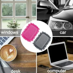 no brand IC 2-pack Mikrofiber Shag Whiteboard Suddgummi Tvättbar Mikrofiber Shag