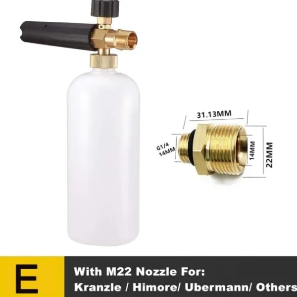 del IC Skummunstycke, snöskum, biltvätt, tvålskummare med justerbart skummunstycke, tvålbehållare