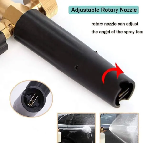 del IC Skummunstycke, snöskum, biltvätt, tvålskummare med justerbart skummunstycke, tvålbehållare