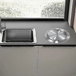 New Inbyggd typ Inbyggd rostfritt stål papperskorg Klafflock Svingbalans Klafflock Papperskorg