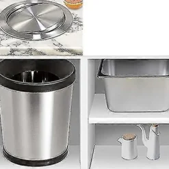 New Inbyggd typ Inbyggd rostfritt stål papperskorg Klafflock Svingbalans Klafflock Papperskorg