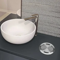 Best Inbyggt lock för soptunna i rostfritt stål med svänglock för köks- och badrumsavfallsbehållare