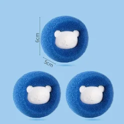 New INF Hårborttagningsboll för tvättmaskin 6 st Blå