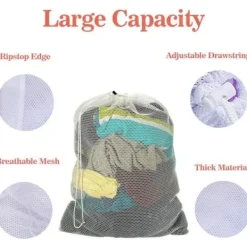 Sale INF Stor tvättsäck 60x90 cm Vit 2-pack