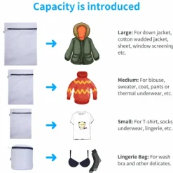 Discount INF Tvättpåsar i två storlekar 6-pack