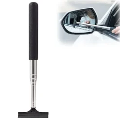 New Infällbar backspegelvisare med lagerborsthuvud Bil Backspegelvisare Rengöringsverktyg svartsvart