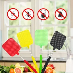 Infällbar flugsmälla för hemmabruk, manuell flugsmälla 1 slumpmässig provstorlek + 3 slumpmässiga värdestorlekar