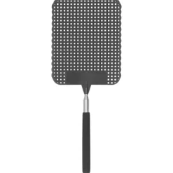 Outlet Infällbar flugsmälla i plast myggracket rostfritt stål stång för hemkontor svart