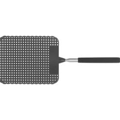 Outlet Infällbar flugsmälla i plast myggracket rostfritt stål stång för hemkontor svart