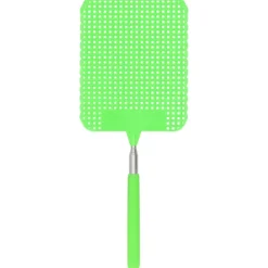 Outlet Infällbar flugsmälla i plast myggracket rostfritt stål stång hem kontor grön