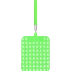 Outlet Infällbar flugsmälla i plast myggracket rostfritt stål stång hem kontor grön