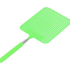 Outlet Infällbar flugsmälla i plast myggracket rostfritt stål stång hem kontor grön