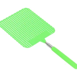 Outlet Infällbar flugsmälla i plast myggracket rostfritt stål stång hem kontor grön