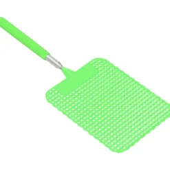 Outlet Infällbar flugsmälla i plast myggracket rostfritt stål stång hem kontor grön