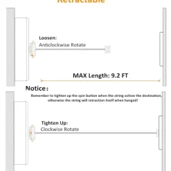 Hot Infällbar Klädstreck Inomhus Kläder 2,7 Meter Linor Infällbara |