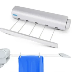 Discount Infällbar tvättlina Väggmonterad Klädstreck Kläder Torkställ Klädstreck Tvättlina Five Ropes