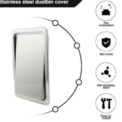 Hot Fww Infälld inbyggd balanssvänglock för soptunna i rostfritt stål