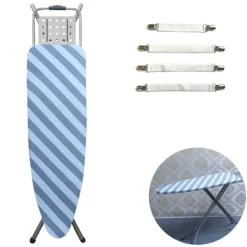 Best Innovativt strykbordsöverdrag för ångstrykjärn, strykbordsöverdrag med turbozon, parkeringszon och spännare för strykbordsöverdrag (135 x 56 cm)