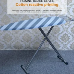 Best Innovativt strykbordsöverdrag för ångstrykjärn, strykbordsöverdrag med turbozon, parkeringszon och spännare för strykbordsöverdrag (135 x 56 cm)