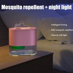 Inomhus Insektsfälla Vulkan Myggfångare Dödark med Ljus Smart Timer Tyst Flygande Insektsfälla för Hem Sovrum