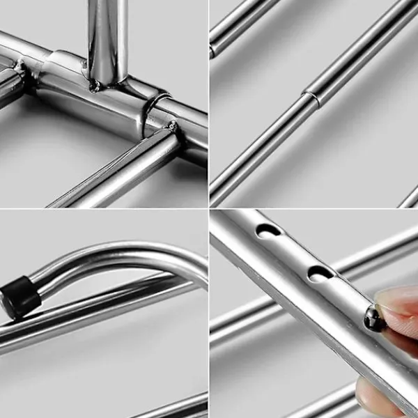 New Inomhus Klädställning, 10 Nivåer Justerbar Balkong Klädtork, Rostfritt Stål Utdragbara Handduksstänger För Hemleveranser Med 360 Graders Rotation (Telescopic) 50-86cm long | Fyndiq