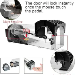 Clearance Inomhus-musfällor, musfällor som inte dödar möss direkt, gnagarefällor musfällor musfällor husdjurs- och barnsäkra