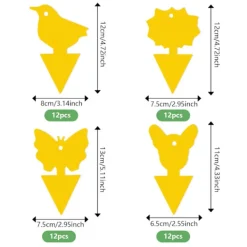 Insektfälla 48 st, Flugfälla Klibbig Dubbelsidig Gul Flugfälla