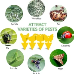 Insektfälla 48 st, Flugfälla Klibbig Dubbelsidig Gul Flugfälla