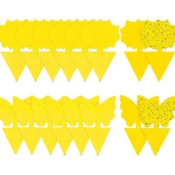 Clearance Insektfällor, 50 st Dubbelsidiga Klibbiga Fällor Vattentäta Gula Flugfällare För Trädgård Växt Blomma Frukt Skydd (2 Former)