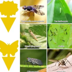 Clearance Insektfällor, 50 st Dubbelsidiga Klibbiga Fällor Vattentäta Gula Flugfällare För Trädgård Växt Blomma Frukt Skydd (2 Former)