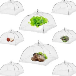 Hot LEIGELE Insektsavvisande Matnät Parasoll 43x43cm för Utomhusbruk (LGL)