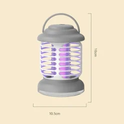 Hot Insektsdödare Elektrisk USB Mygglampa Insektslampor Myggdödare Inomhus Utomhus Camping, med Batteri Grå