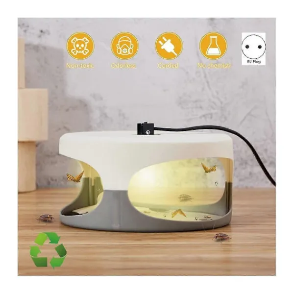 Hot Insektsfälla, Klisterlampa Vägglusfälla med Klisterskivor Glödlampa Elektrisk Inomhuslampa Fångare för F