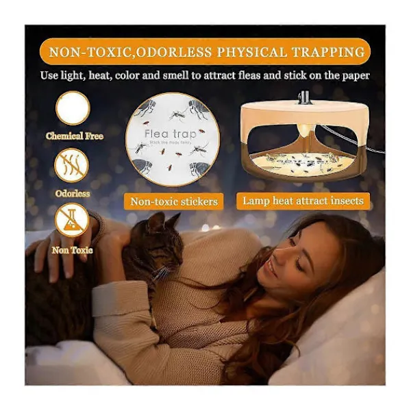 Hot Insektsfälla, Klisterlampa Vägglusfälla med Klisterskivor Glödlampa Elektrisk Inomhuslampa Fångare för F