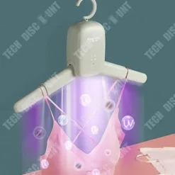 Discount TECH DISCOUNT Intelligent klädhängare - TD® - Portabel - PTC keramik - Skydd mot avstängning - Grå