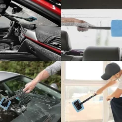 Outlet Invändig vindruterengöring - Långt handtag bil vindruterengörare invändig vindruterengöring imma fuktborttagning - 2-pack