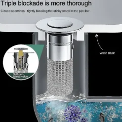 Discount Isolera Lukt och Förebygg Kackerlackor - Golvbrunnsfilter i Rostfritt Stål