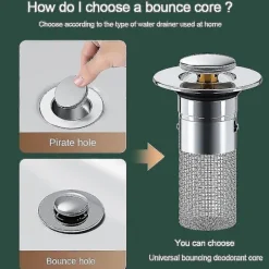 Discount Isolera Lukt och Förebygg Kackerlackor - Golvbrunnsfilter i Rostfritt Stål